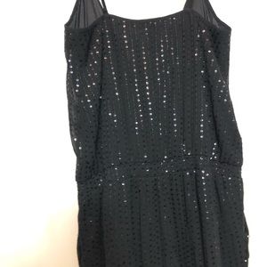 Black sequin jumpsuit perfect for New Years/Vegas